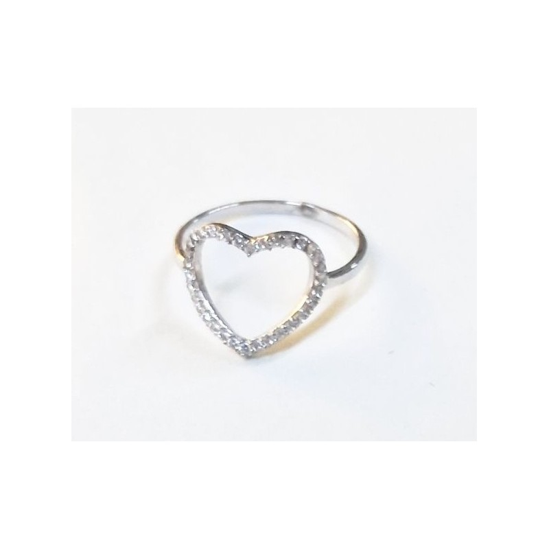 Bague cœur argent