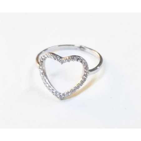 Bague cœur argent