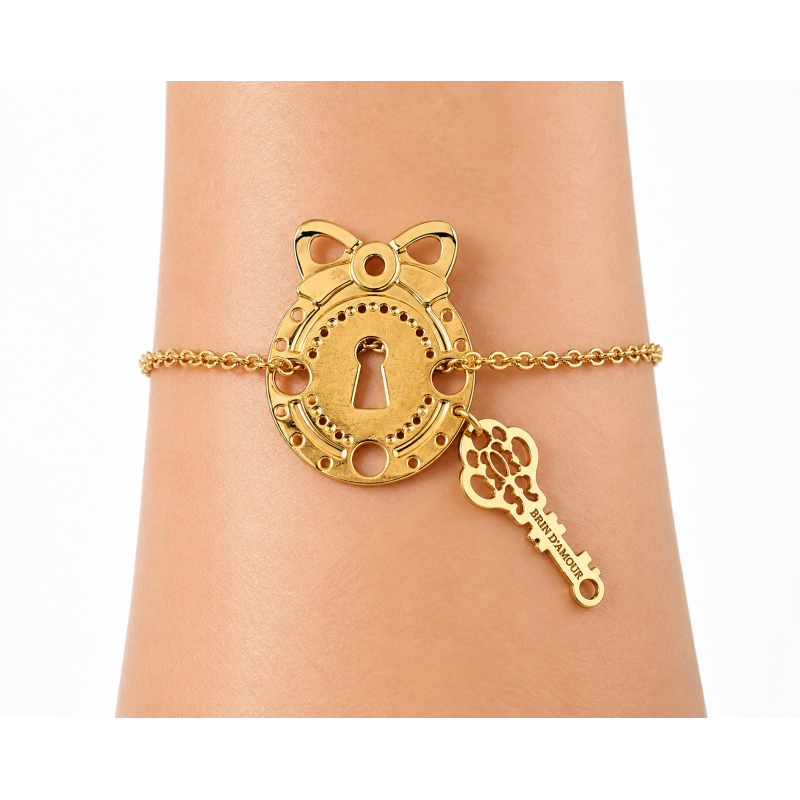 Bracelet Cadenas et clé dorés - Brin d’Amour