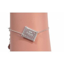 Bracelet Petit Beurre argenté – Brin d’Amour