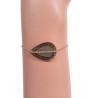 Bracelet – Feuille ajourée et chaîne dorée - Brin d'Amour