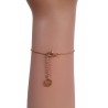 Bracelet – Feuille ajourée et chaîne dorée - Brin d'Amour