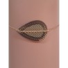 Bracelet – Feuille ajourée et chaîne dorée - Brin d'Amour