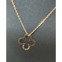 Collier trèfle ajouré doré – Brin d’Amour
