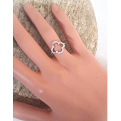 Bague Chaînette Trèfle en...