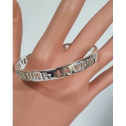 Bracelet jonc ajouré « LA VIE C’EST DU BONHEUR » - FY Faucogney