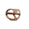 Bague métal doré – symbole Peace and Love - FY Faucogney