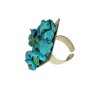 Bague fantaisie ajustable à pierres turquoise