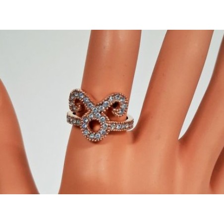 BAGUE KMO « TAURUS » EN ARGENT 925 ROSE ET POUSSIÈRE DE DIAMANT