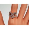 BAGUE KMO « TAURUS » EN ARGENT 925 ROSE ET POUSSIÈRE DE DIAMANT