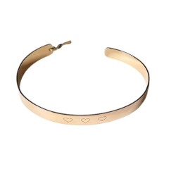 Bracelet jonc "3 cœurs" -...