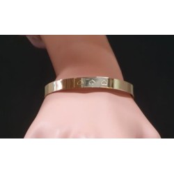 Bracelet jonc "3 cœurs" - Bijoux Ley Nat