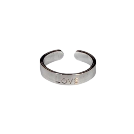 Bague ajustable LOVE – Acier inoxydable - Brin d'Amour