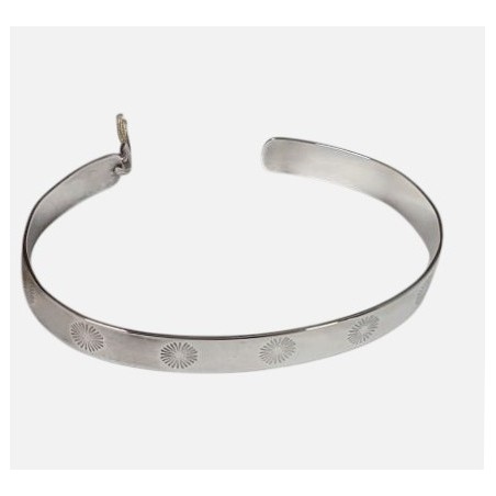 Bracelet jonc argenté "Soleils" - Bijoux Ley Nat