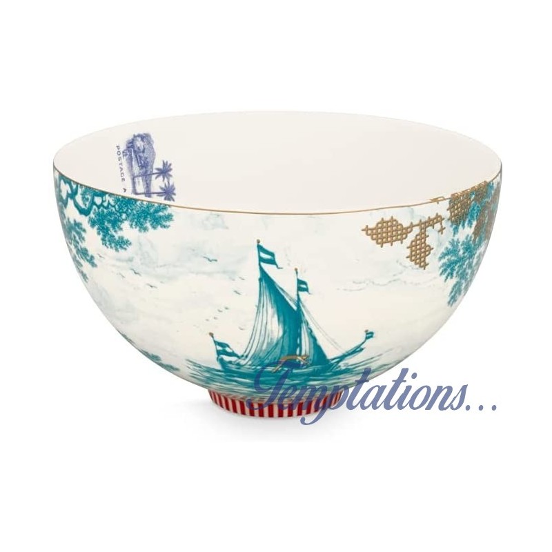 BOL PIP STUDIO HÉRITAGE BATEAU VERT D'EAU - 18CM