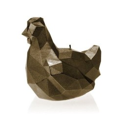 Bougie Poule origami Brass Candellana