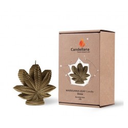 Bougie feuille de Cannabis Brass Candellana