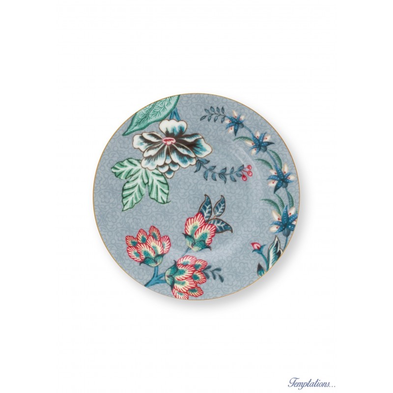 Assiette petit four -Flower Festival bleu clair  Pip Studio