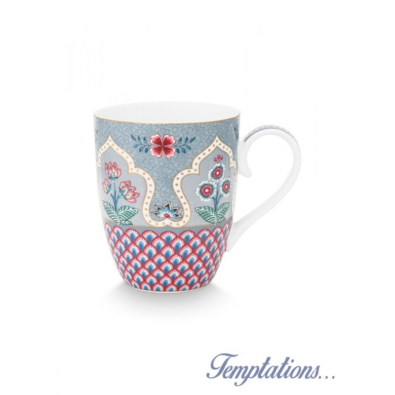 Grand Mug -Flower Festival - Scallop déco bleu clair -Pip Studio