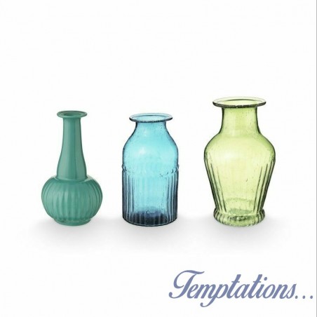 Set de 3 vases en verres-S- vert Pip Studio