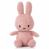 Peluche Miffy Lapin en velours côtelé rose