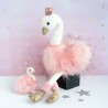 Peluche  cygne rose Histoire d'ours 30 cm