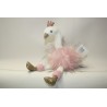 Peluche  cygne rose Histoire d'ours 30 cm