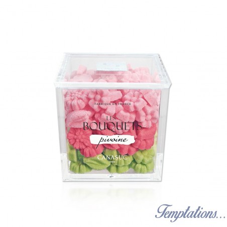 Cube crystal les bouquets Pivoine Canasuc