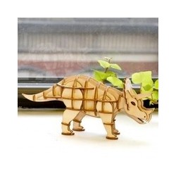 Puzzle en bois 3D Triceratops Kikkerland.