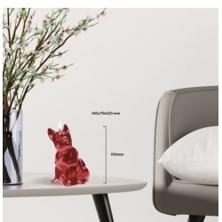 Bougie Bulldog Rouge  Candellana