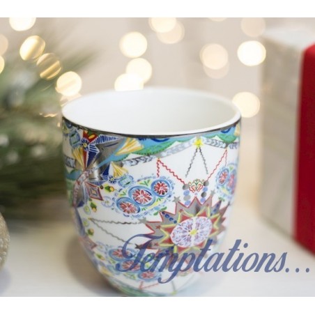 Mug Cosy Xmas silver Baci Milano