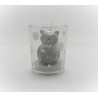 Verre votive avec bougie hibou