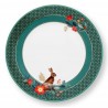 ASSIETTE A DESSERT WINTER WONDERLAND LAPIN vert- -PIP STUDIO