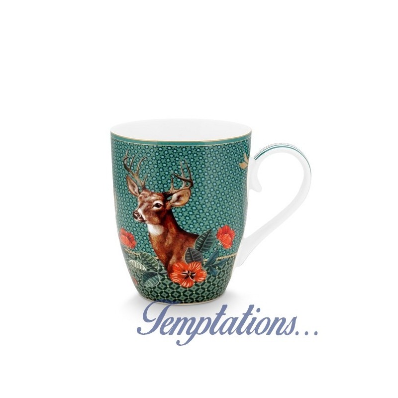 GRAND MUG WINTER WONDERLAND DAIM - VERT - 350ML-PIP STUDIO