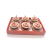 Boite de 6 mini bougies en forme de Cupcake