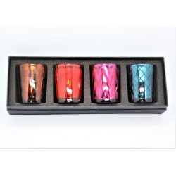 Coffret 4 votives Maison colorée collection - D.L. & C°