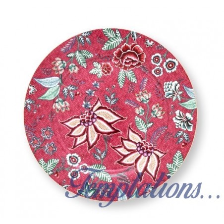 Assiette de présentation Flower Festival Dark Pink- 32cm-Pip Studio