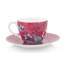 Tasse et soucoupe à café Flower Festival Dark Pink- 120 ml-Pip Studio