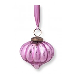 Boule en verre rose 7,5 cm–...