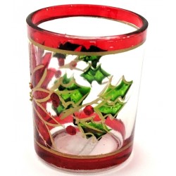 Photophore de noël feuilles...