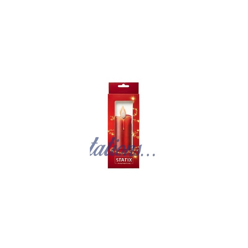 Sticker led candle rouge