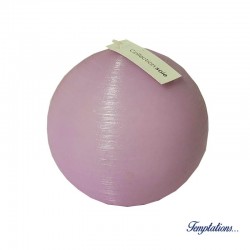 Bougie boule 10cm soie Lilas