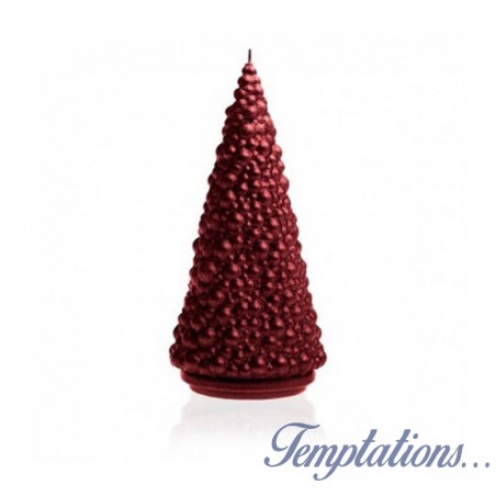 Bougie Sapin Noël Rouge Metal - Candellana